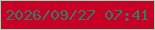 文字の大きさ：2、枠の色：8cddbb、背景の色：c80026、文字の色：317d63 無料ブログパーツのブログ時計