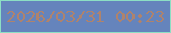 文字の大きさ：3、枠の色：8cdfc4、背景の色：6584bc、文字の色：af836c 無料ブログパーツのブログ時計