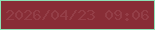 文字の大きさ：2、枠の色：8ce1b5、背景の色：882d36、文字の色：943e47 無料ブログパーツのブログ時計