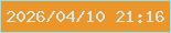 文字の大きさ：4、枠の色：8ce2fb、背景の色：ea962b、文字の色：cee7e5 無料ブログパーツのブログ時計
