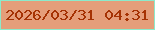 文字の大きさ：2、枠の色：8ceacb、背景の色：e59e7a、文字の色：a53304 無料ブログパーツのブログ時計