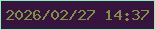 文字の大きさ：2、枠の色：8cf0bf、背景の色：37143e、文字の色：809049 無料ブログパーツのブログ時計