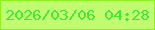 文字の大きさ：1、枠の色：8cf120、背景の色：c0fb71、文字の色：43e83a 無料ブログパーツのブログ時計