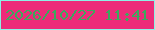 文字の大きさ：1、枠の色：8cf1e6、背景の色：ed2b79、文字の色：3ca95d 無料ブログパーツのブログ時計