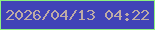 文字の大きさ：2、枠の色：8cf27f、背景の色：4143b7、文字の色：beaba6 無料ブログパーツのブログ時計