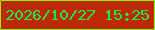 文字の大きさ：2、枠の色：8cf403、背景の色：bd2904、文字の色：11ea53 無料ブログパーツのブログ時計