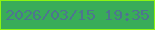 文字の大きさ：1、枠の色：8cf413、背景の色：39ac59、文字の色：4e758f 無料ブログパーツのブログ時計