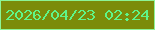文字の大きさ：5、枠の色：8cf496、背景の色：7b8c0a、文字の色：5ff688 無料ブログパーツのブログ時計