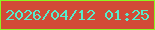 文字の大きさ：1、枠の色：8cf621、背景の色：d24a37、文字の色：55ebcd 無料ブログパーツのブログ時計