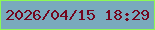 文字の大きさ：4、枠の色：8cf956、背景の色：79aabd、文字の色：74051c 無料ブログパーツのブログ時計