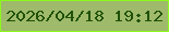 文字の大きさ：1、枠の色：8cfa1d、背景の色：9fba6b、文字の色：1f5107 無料ブログパーツのブログ時計