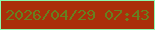 文字の大きさ：1、枠の色：8cfaae、背景の色：aa2f0a、文字の色：67801f 無料ブログパーツのブログ時計