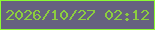 文字の大きさ：1、枠の色：8cfc32、背景の色：66627f、文字の色：8cce3f 無料ブログパーツのブログ時計