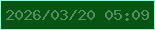 文字の大きさ：1、枠の色：8cfcdd、背景の色：085412、文字の色：539061 無料ブログパーツのブログ時計
