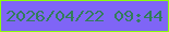 文字の大きさ：1、枠の色：8cfd0a、背景の色：7f65f6、文字の色：327d5b 無料ブログパーツのブログ時計