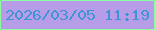 文字の大きさ：4、枠の色：8cfe9f、背景の色：b79ce8、文字の色：3e95d6 無料ブログパーツのブログ時計