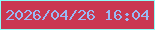 文字の大きさ：1、枠の色：8cfef8、背景の色：ca3751、文字の色：99b9f4 無料ブログパーツのブログ時計