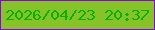 文字の大きさ：4、枠の色：8d00e7、背景の色：85c328、文字の色：08b004 無料ブログパーツのブログ時計