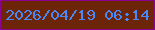 文字の大きさ：5、枠の色：8d0390、背景の色：6d2509、文字の色：4a87f9 無料ブログパーツのブログ時計