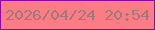 文字の大きさ：1、枠の色：8d06a9、背景の色：fb7c85、文字の色：a17779 無料ブログパーツのブログ時計