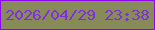 文字の大きさ：5、枠の色：8d06ed、背景の色：878b58、文字の色：802fdd 無料ブログパーツのブログ時計