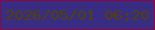 文字の大きさ：4、枠の色：8d0742、背景の色：392d83、文字の色：534109 無料ブログパーツのブログ時計