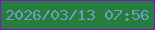 文字の大きさ：1、枠の色：8d0acb、背景の色：257d3e、文字の色：719cba 無料ブログパーツのブログ時計