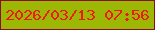 文字の大きさ：4、枠の色：8d0d28、背景の色：9db804、文字の色：ee1b0c 無料ブログパーツのブログ時計