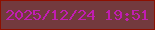 文字の大きさ：3、枠の色：8d1001、背景の色：733a3e、文字の色：c11db2 無料ブログパーツのブログ時計