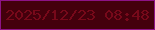 文字の大きさ：4、枠の色：8d1386、背景の色：44000c、文字の色：77091a 無料ブログパーツのブログ時計