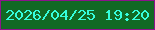 文字の大きさ：1、枠の色：8d138b、背景の色：126924、文字の色：35fddc 無料ブログパーツのブログ時計