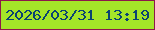 文字の大きさ：5、枠の色：8d174a、背景の色：a4e528、文字の色：0a4372 無料ブログパーツのブログ時計