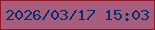 文字の大きさ：2、枠の色：8d1a29、背景の色：a85c7e、文字の色：04306c 無料ブログパーツのブログ時計