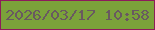 文字の大きさ：1、枠の色：8d1b5b、背景の色：7ba23a、文字の色：695960 無料ブログパーツのブログ時計