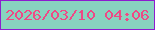 文字の大きさ：3、枠の色：8d1ccf、背景の色：88d3bf、文字の色：f04885 無料ブログパーツのブログ時計