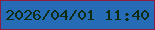 文字の大きさ：5、枠の色：8d1e42、背景の色：256bb6、文字の色：102d12 無料ブログパーツのブログ時計