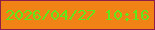 文字の大きさ：3、枠の色：8d1e49、背景の色：f08216、文字の色：5fe919 無料ブログパーツのブログ時計