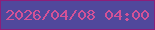 文字の大きさ：5、枠の色：8d1e79、背景の色：50489c、文字の色：d35297 無料ブログパーツのブログ時計