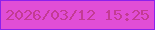 文字の大きさ：4、枠の色：8d20eb、背景の色：e14ed6、文字の色：c33b93 無料ブログパーツのブログ時計