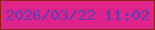 文字の大きさ：3、枠の色：8d2211、背景の色：e0238b、文字の色：5541b7 無料ブログパーツのブログ時計