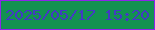 文字の大きさ：2、枠の色：8d25ea、背景の色：139251、文字の色：4339c5 無料ブログパーツのブログ時計
