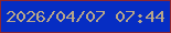 文字の大きさ：5、枠の色：8d2630、背景の色：062dc3、文字の色：b7a689 無料ブログパーツのブログ時計