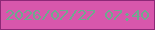 文字の大きさ：3、枠の色：8d2877、背景の色：d857ac、文字の色：6fa98e 無料ブログパーツのブログ時計