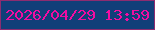 文字の大きさ：1、枠の色：8d2c70、背景の色：113f79、文字の色：f20da2 無料ブログパーツのブログ時計