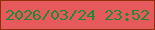 文字の大きさ：2、枠の色：8d2f09、背景の色：e6595c、文字の色：1f8a35 無料ブログパーツのブログ時計