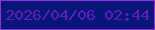 文字の大きさ：3、枠の色：8d2fdc、背景の色：071678、文字の色：611cbe 無料ブログパーツのブログ時計