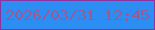 文字の大きさ：5、枠の色：8d33a0、背景の色：2c8df2、文字の色：9a5a96 無料ブログパーツのブログ時計