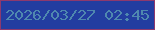 文字の大きさ：3、枠の色：8d396d、背景の色：223da0、文字の色：4f88af 無料ブログパーツのブログ時計