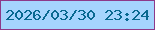 文字の大きさ：4、枠の色：8d3989、背景の色：a5d4fd、文字の色：086890 無料ブログパーツのブログ時計