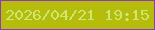 文字の大きさ：3、枠の色：8d3abf、背景の色：b6bc0c、文字の色：cee771 無料ブログパーツのブログ時計